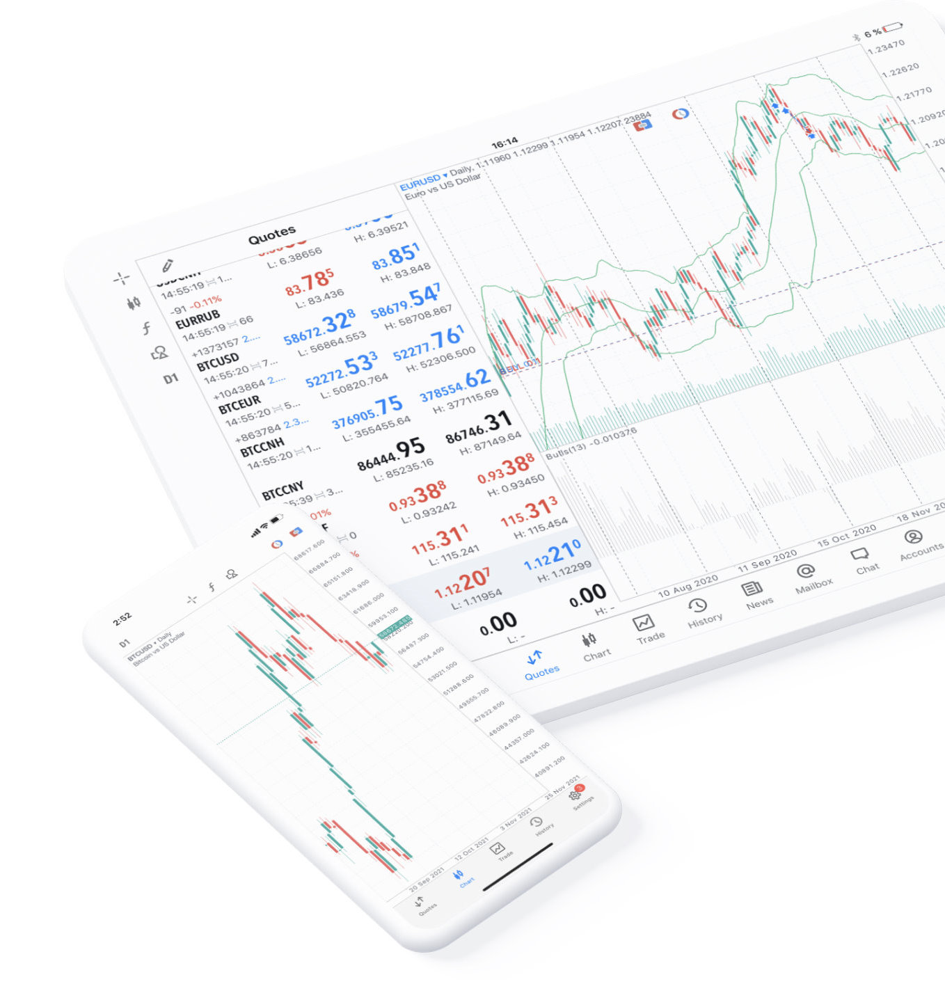 iPhone 和 iPad 上的 MetaTrader 移动版